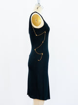 Versace Chain Embellished Jersey Dress Dress arcadeshops.com