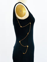 Versace Chain Embellished Jersey Dress Dress arcadeshops.com