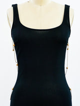 Versace Chain Embellished Jersey Dress Dress arcadeshops.com