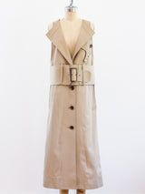 Khaki Trench Sleeveless Jumper Dress arcadeshops.com