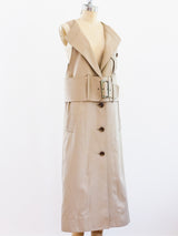 Khaki Trench Sleeveless Jumper Dress arcadeshops.com