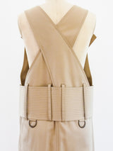 Khaki Trench Sleeveless Jumper Dress arcadeshops.com