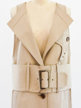 Khaki Trench Sleeveless Jumper Dress arcadeshops.com