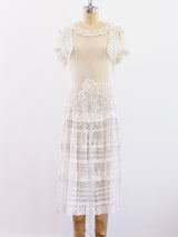 1920s French Net and Lace Dress Dress arcadeshops.com