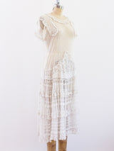 1920s French Net and Lace Dress Dress arcadeshops.com