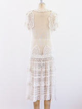 1920s French Net and Lace Dress Dress arcadeshops.com