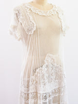 1920s French Net and Lace Dress Dress arcadeshops.com