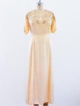 1920s Peach Silk Nightgown Dress arcadeshops.com