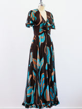 Nina Ricci Silk Chiffon Printed Dress Dress arcadeshops.com