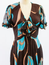 Nina Ricci Silk Chiffon Printed Dress Dress arcadeshops.com