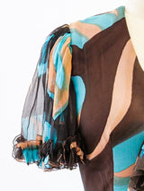 Nina Ricci Silk Chiffon Printed Dress Dress arcadeshops.com