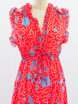 Zandra Rhodes Shell Printed Gown Dress arcadeshops.com
