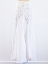 Linen and Lace White Victorian Style Skirt Skirt arcadeshops.com