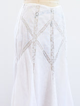 Linen and Lace White Victorian Style Skirt Skirt arcadeshops.com