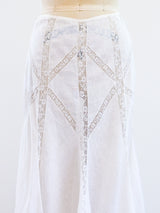 Linen and Lace White Victorian Style Skirt Skirt arcadeshops.com