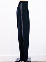 Yves Saint Laurent Sequin Stripe Tuxedo Pants Pants arcadeshops.com