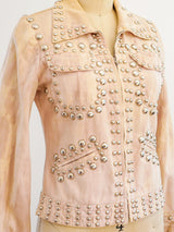Roncelli Studded Peach Jacket Jacket arcadeshops.com