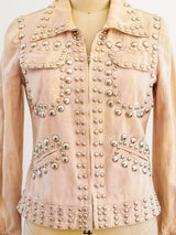 Roncelli Studded Peach Jacket Jacket arcadeshops.com