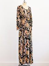 Geometric Printed Wrap Duster Dress arcadeshops.com