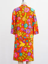 1960's Floral Print Skirt Suit Two Piece arcadeshops.com