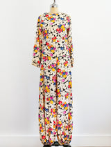 Galanos Silk Floral Jumpsuit Jumpsuit arcadeshops.com