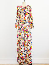 Galanos Silk Floral Jumpsuit Jumpsuit arcadeshops.com