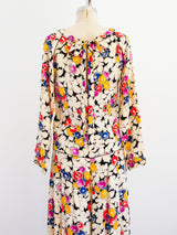 Galanos Silk Floral Jumpsuit Jumpsuit arcadeshops.com