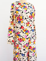 Galanos Silk Floral Jumpsuit Jumpsuit arcadeshops.com