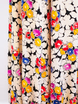 Galanos Silk Floral Jumpsuit Jumpsuit arcadeshops.com