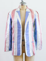 Metallic Striped Lurex Blazer Jacket arcadeshops.com