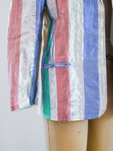 Metallic Striped Lurex Blazer Jacket arcadeshops.com