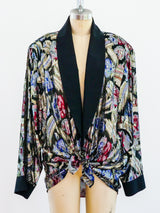 Lame Swirl Oversized Jacket Jacket arcadeshops.com
