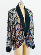 Lame Swirl Oversized Jacket Jacket arcadeshops.com