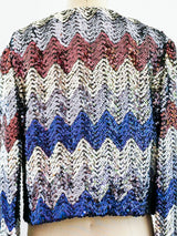 Sequin Chevron Jacket Jacket arcadeshops.com