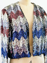 Sequin Chevron Jacket Jacket arcadeshops.com