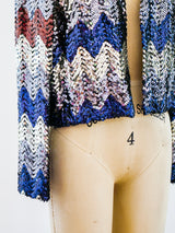 Sequin Chevron Jacket Jacket arcadeshops.com