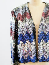 Sequin Chevron Jacket Jacket arcadeshops.com