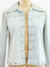 1970's Studded Denim Jacket Jacket arcadeshops.com