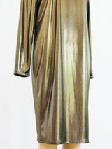 Frances La Vie Gold Lame Jersey Dress Dress arcadeshops.com