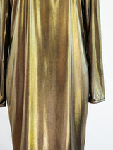 Frances La Vie Gold Lame Jersey Dress Dress arcadeshops.com