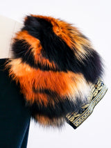 Ferre Knit Top with Fur Sleeves Top arcadeshops.com