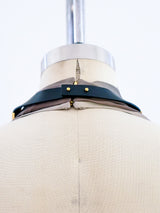 Gucci Silk Halter with Goldtone Collar Top arcadeshops.com