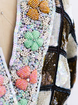 Checked Sequin Cropped Jacket Jacket arcadeshops.com