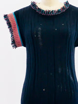 M Missoni Knit Fringed Knit Dress Dress arcadeshops.com
