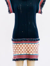 M Missoni Knit Fringed Knit Dress Dress arcadeshops.com