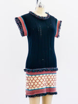 M Missoni Knit Fringed Knit Dress Dress arcadeshops.com
