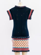 M Missoni Knit Fringed Knit Dress Dress arcadeshops.com
