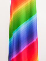 Rainbow Striped One Shoulder Dress Dress arcadeshops.com