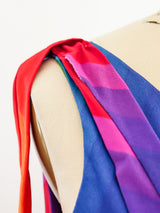 Rainbow Striped One Shoulder Dress Dress arcadeshops.com