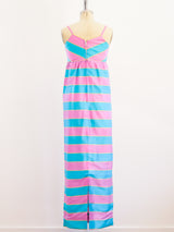 Jean Varon Pink and Blue Striped Dress Dress arcadeshops.com